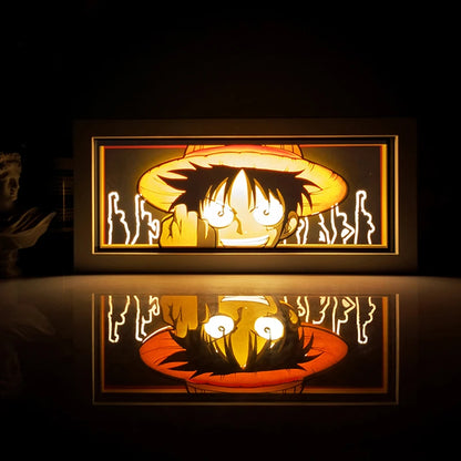 Demon Slayer 3D Paper-Cut Light Box – Remote Control LED Anime Night Lamp for Bedroom & Gift
