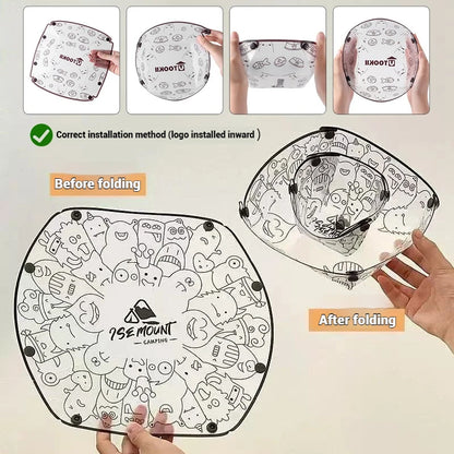 Outdoor Folding Camping Tableware Set – Lightweight Collapsible Bowl, Plate, Cup & Coffee Filter