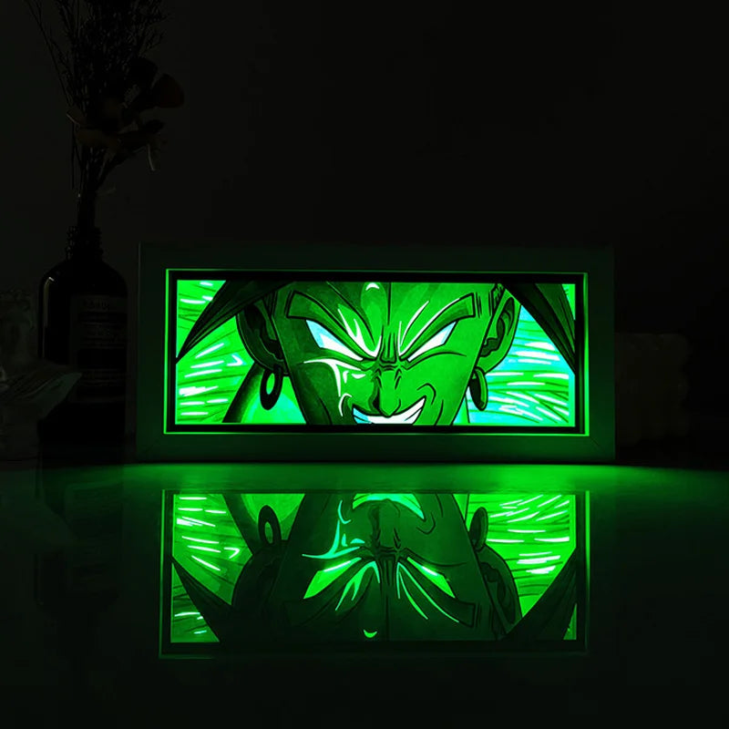 Demon Slayer 3D Paper-Cut Light Box – Remote Control LED Anime Night Lamp for Bedroom & Gift