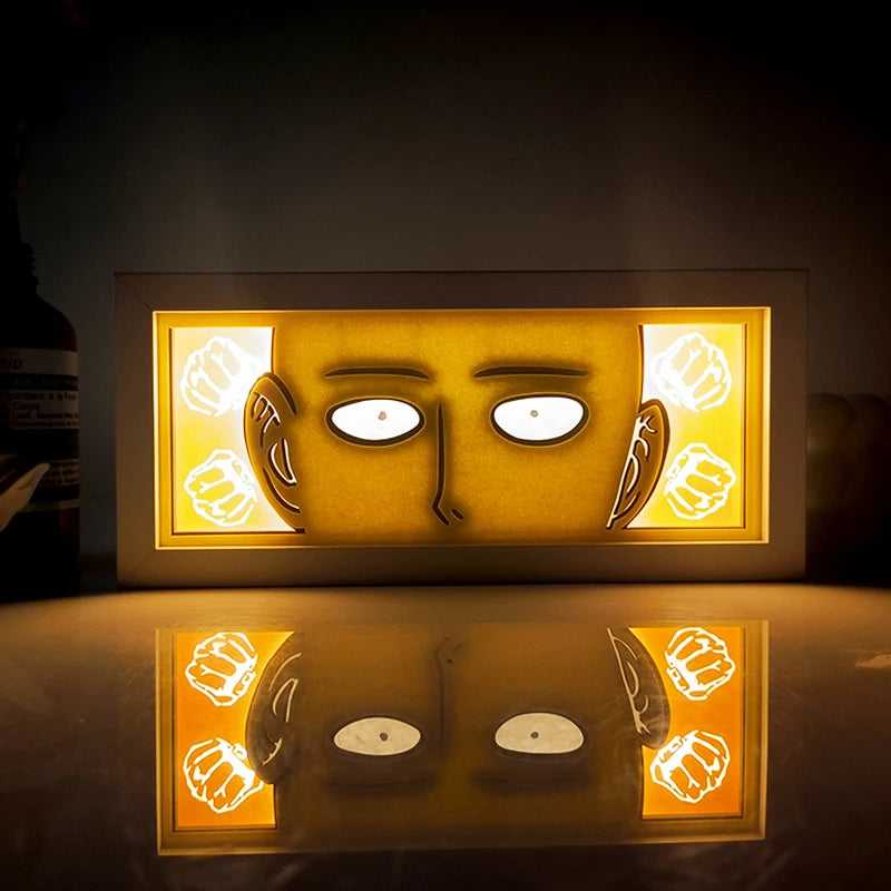 Demon Slayer 3D Paper-Cut Light Box – Remote Control LED Anime Night Lamp for Bedroom & Gift