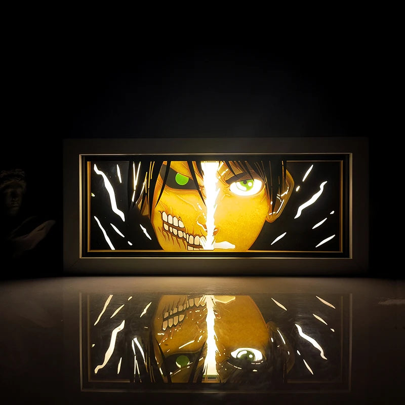 Demon Slayer 3D Paper-Cut Light Box – Remote Control LED Anime Night Lamp for Bedroom & Gift