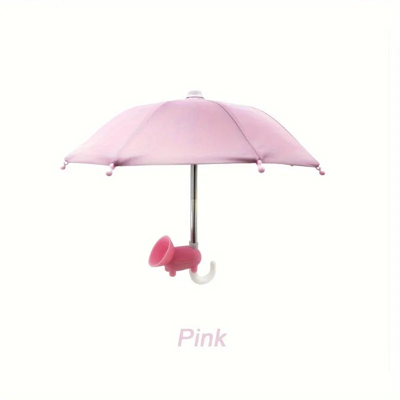 Mini Phone Umbrella Sunshade – Portable Suction-Cup Anti-Glare Cover for iPhone, Samsung & Smartphones