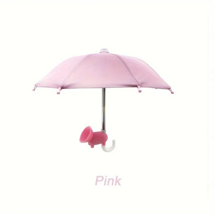 Mini Phone Umbrella Sunshade – Portable Suction-Cup Anti-Glare Cover for iPhone, Samsung & Smartphones