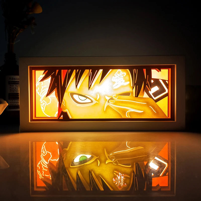 Demon Slayer 3D Paper-Cut Light Box – Remote Control LED Anime Night Lamp for Bedroom & Gift