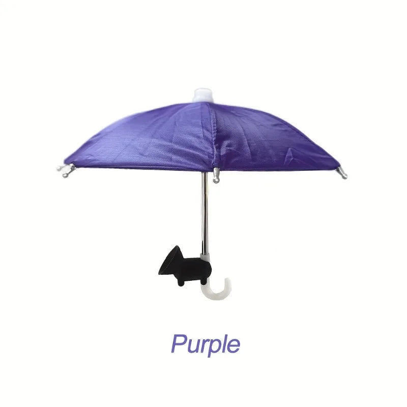 Mini Phone Umbrella Sunshade – Portable Suction-Cup Anti-Glare Cover for iPhone, Samsung & Smartphones