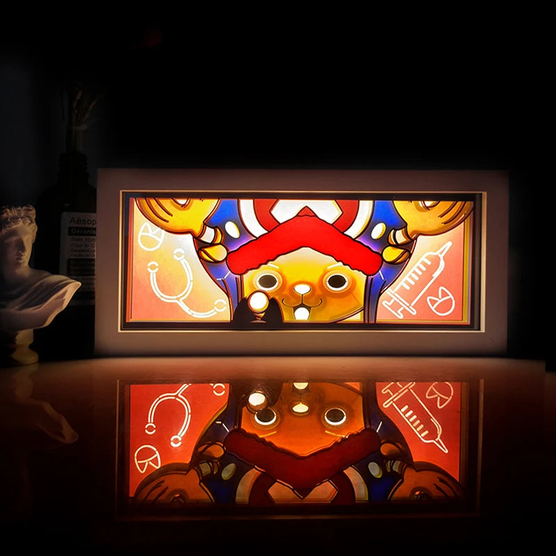 Demon Slayer 3D Paper-Cut Light Box – Remote Control LED Anime Night Lamp for Bedroom & Gift
