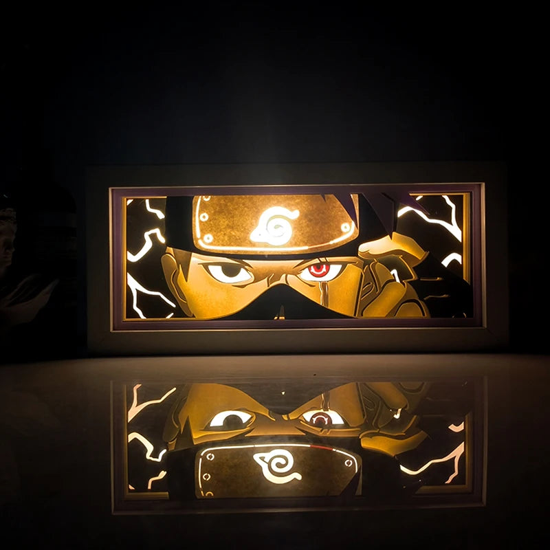 Demon Slayer 3D Paper-Cut Light Box – Remote Control LED Anime Night Lamp for Bedroom & Gift