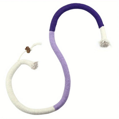 Cotton Cat Chew Toy for Teeth Cleaning – Catnip Rope Interactive Teething Toy for Indoor Cats