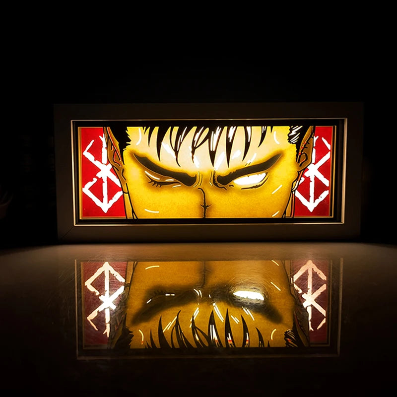 Demon Slayer 3D Paper-Cut Light Box – Remote Control LED Anime Night Lamp for Bedroom & Gift