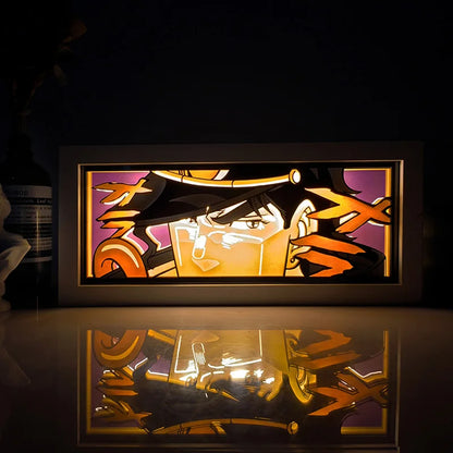 Demon Slayer 3D Paper-Cut Light Box – Remote Control LED Anime Night Lamp for Bedroom & Gift