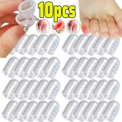 Transparent Soft Silicone Toe Caps – Anti-Friction Blister Protector for Foot Pain Relief and Foot Care