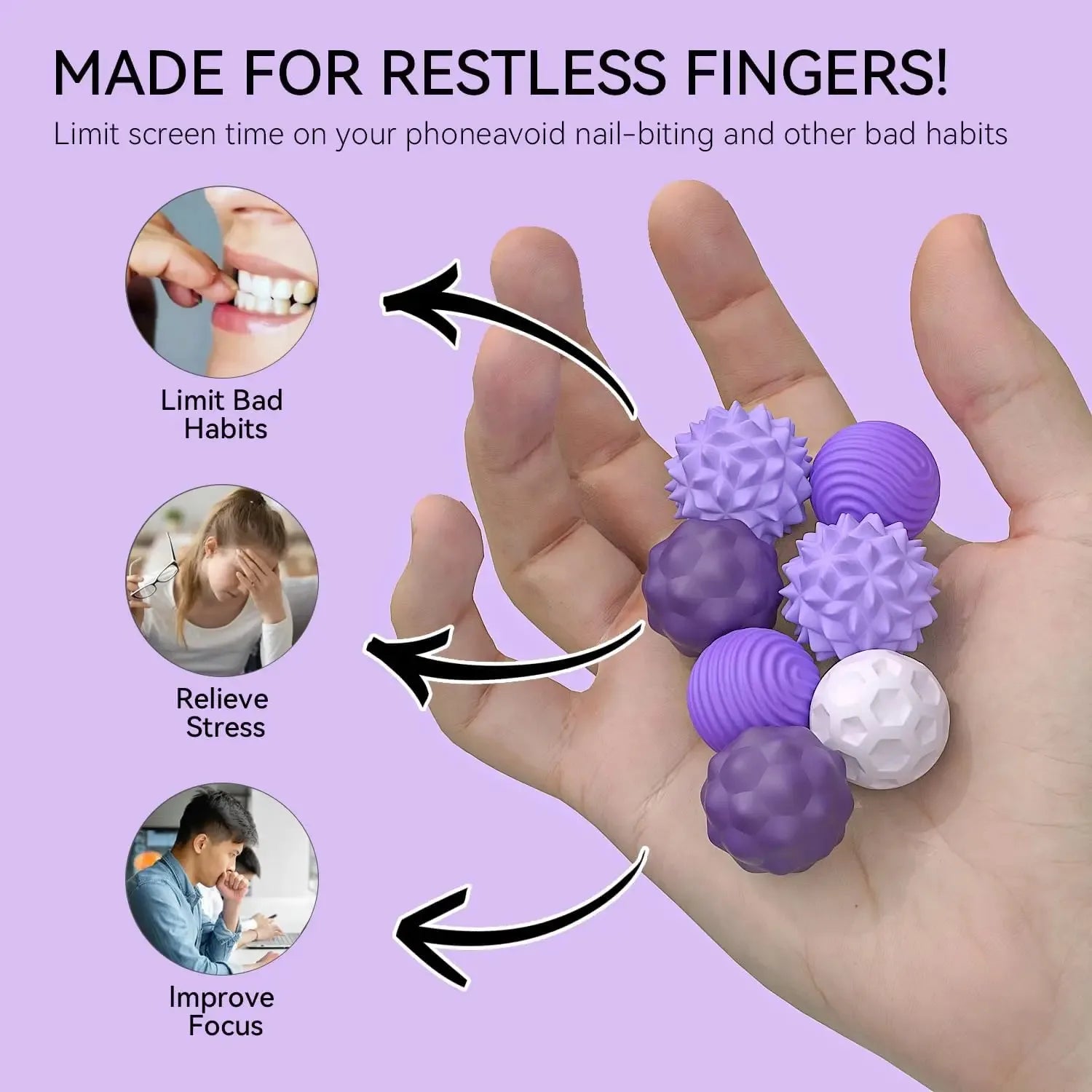 Silicone Magnetic Fidget Balls – 4/8PCS Calming Sensory Toy for Anxiety, ADHD, Autism Stress Relief