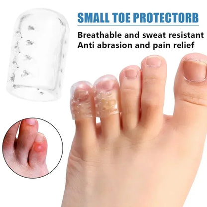 Transparent Soft Silicone Toe Caps – Anti-Friction Blister Protector for Foot Pain Relief and Foot Care
