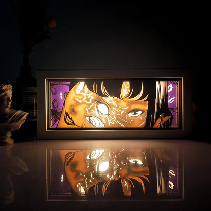 Demon Slayer 3D Paper-Cut Light Box – Remote Control LED Anime Night Lamp for Bedroom & Gift