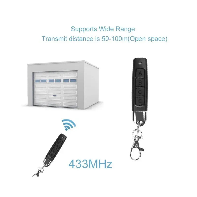 433 MHz Rolling Code Clone Remote – 4‑in‑1 Universal Garage & Gate Duplicator