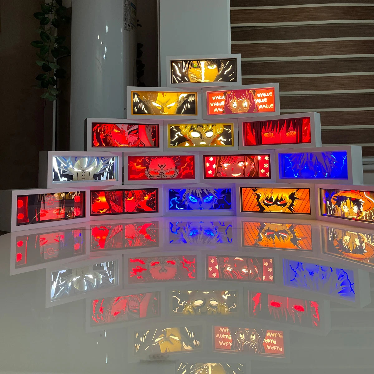 Demon Slayer 3D Paper-Cut Light Box – Remote Control LED Anime Night Lamp for Bedroom & Gift
