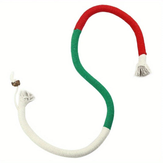 Cotton Cat Chew Toy for Teeth Cleaning – Catnip Rope Interactive Teething Toy for Indoor Cats