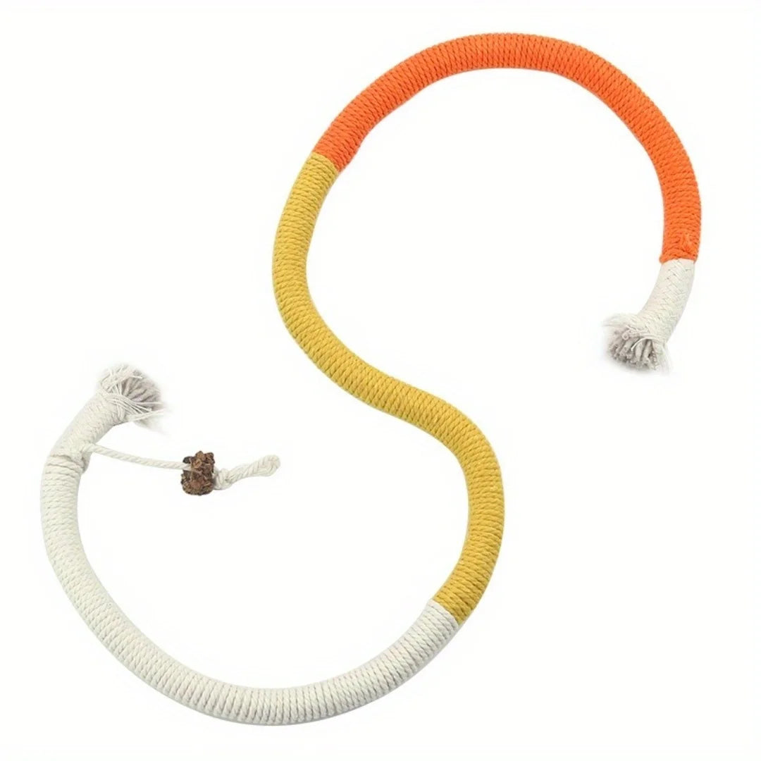 Cotton Cat Chew Toy for Teeth Cleaning – Catnip Rope Interactive Teething Toy for Indoor Cats
