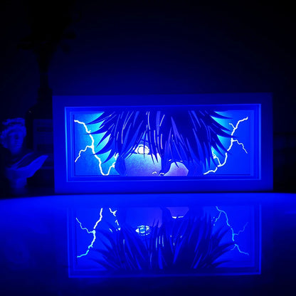 Demon Slayer 3D Paper-Cut Light Box – Remote Control LED Anime Night Lamp for Bedroom & Gift
