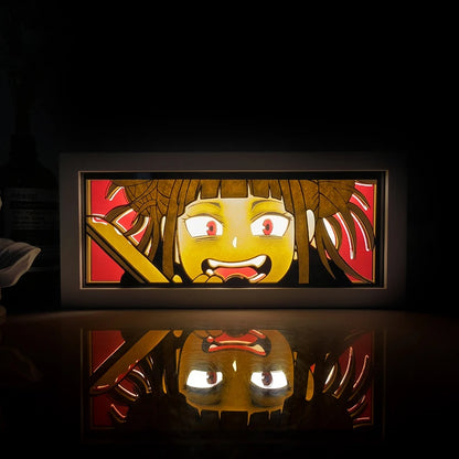 Demon Slayer 3D Paper-Cut Light Box – Remote Control LED Anime Night Lamp for Bedroom & Gift