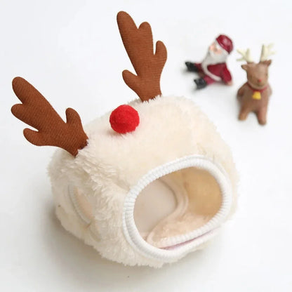 Christmas Pet Costume Set – Santa Hat & Scarf for Cats and Small Dogs | Holiday Dress-Up Outfit