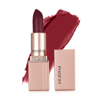 PHOFAY™ Velvet Matte Lipstick – Long-Lasting & Waterproof