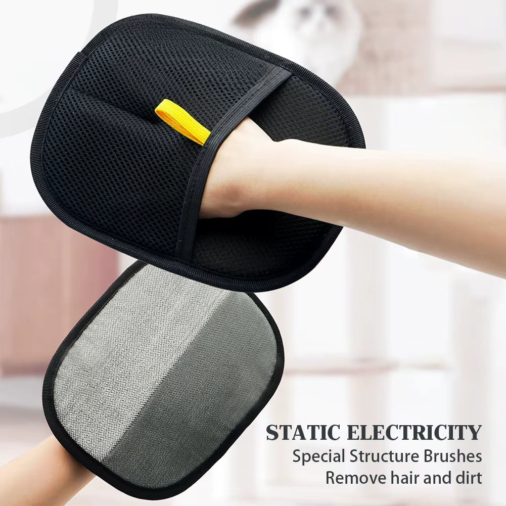 Double-Sided Pet Grooming Glove – Hair Remover Mitt for Cats & Dogs, Static-Free Deshedding for Furniture & Clothes