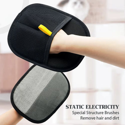 Double-Sided Pet Grooming Glove – Hair Remover Mitt for Cats & Dogs, Static-Free Deshedding for Furniture & Clothes