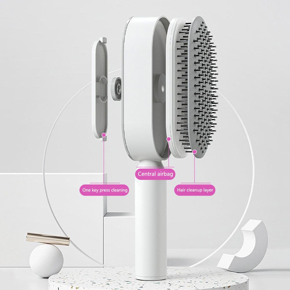 Self-Cleaning Hair Brush – Anti-Static Detangler