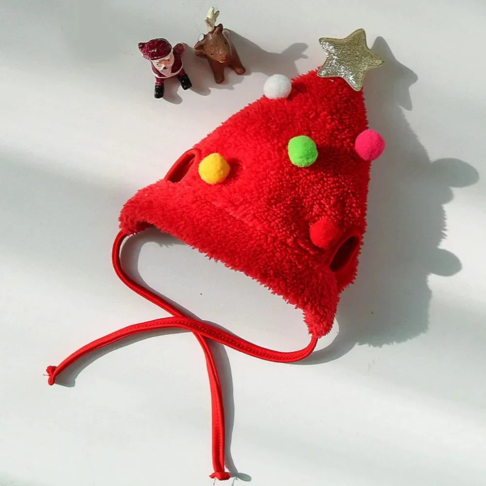 Christmas Pet Costume Set – Santa Hat & Scarf for Cats and Small Dogs | Holiday Dress-Up Outfit