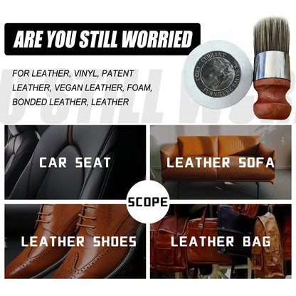 All-Natural Leather Conditioner Cream – 120ml, 240ml & 480ml Options with Brush – Car & Furniture Leather Care