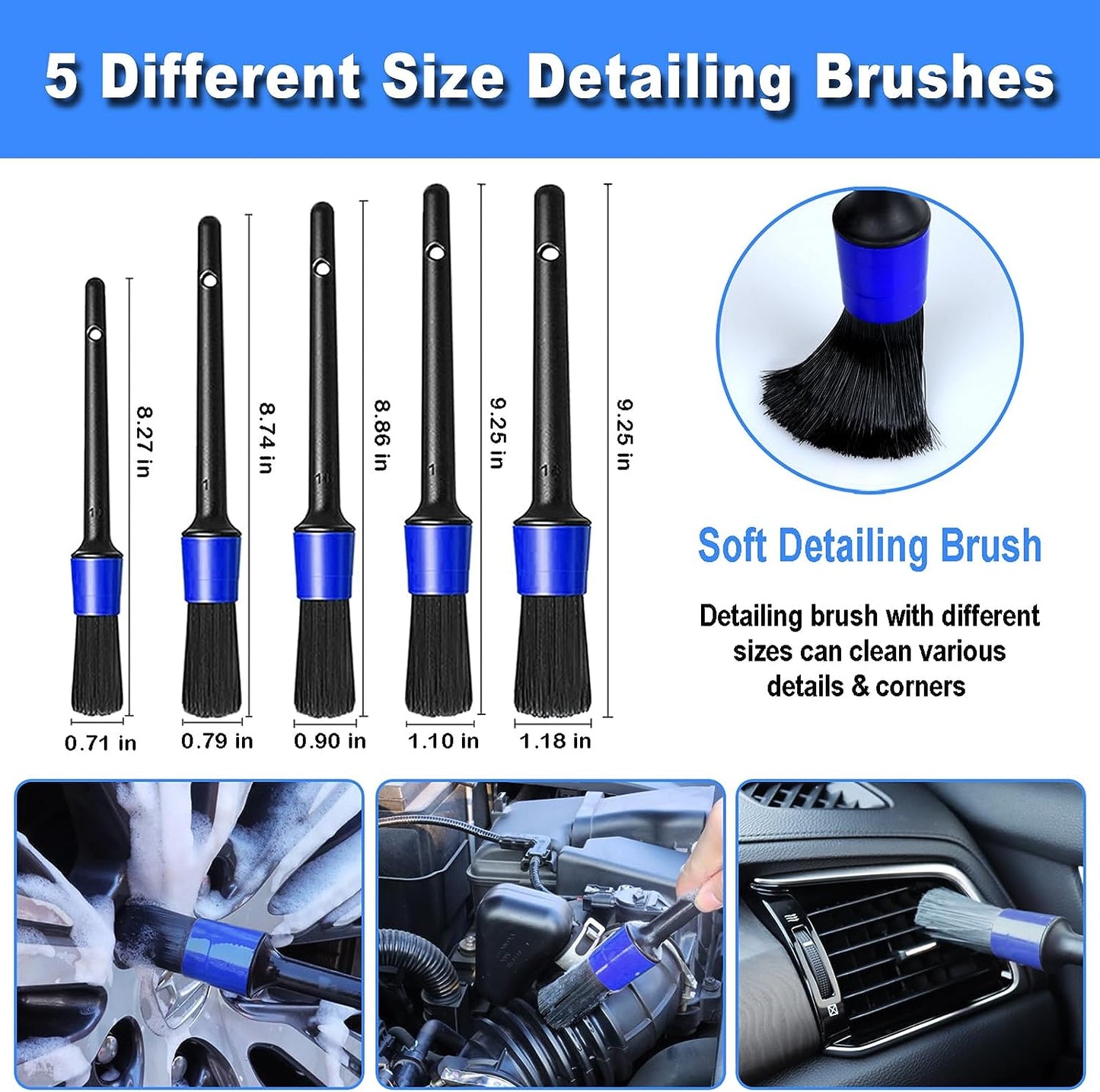 17-in-1 Premium Car Detailing Kit with Handheld Vacuum & Interior Cleaning Tools – Fast US Shipping