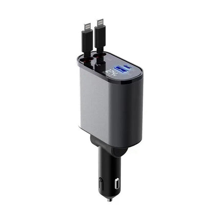 100 W USB‑C + USB‑A Metal Car Charger – Super Fast PD Charging Adapter