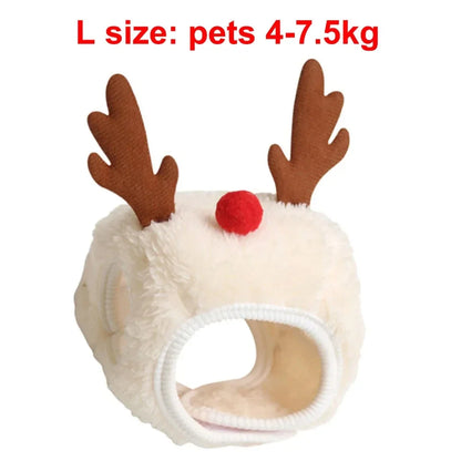 Christmas Pet Costume Set – Santa Hat & Scarf for Cats and Small Dogs | Holiday Dress-Up Outfit