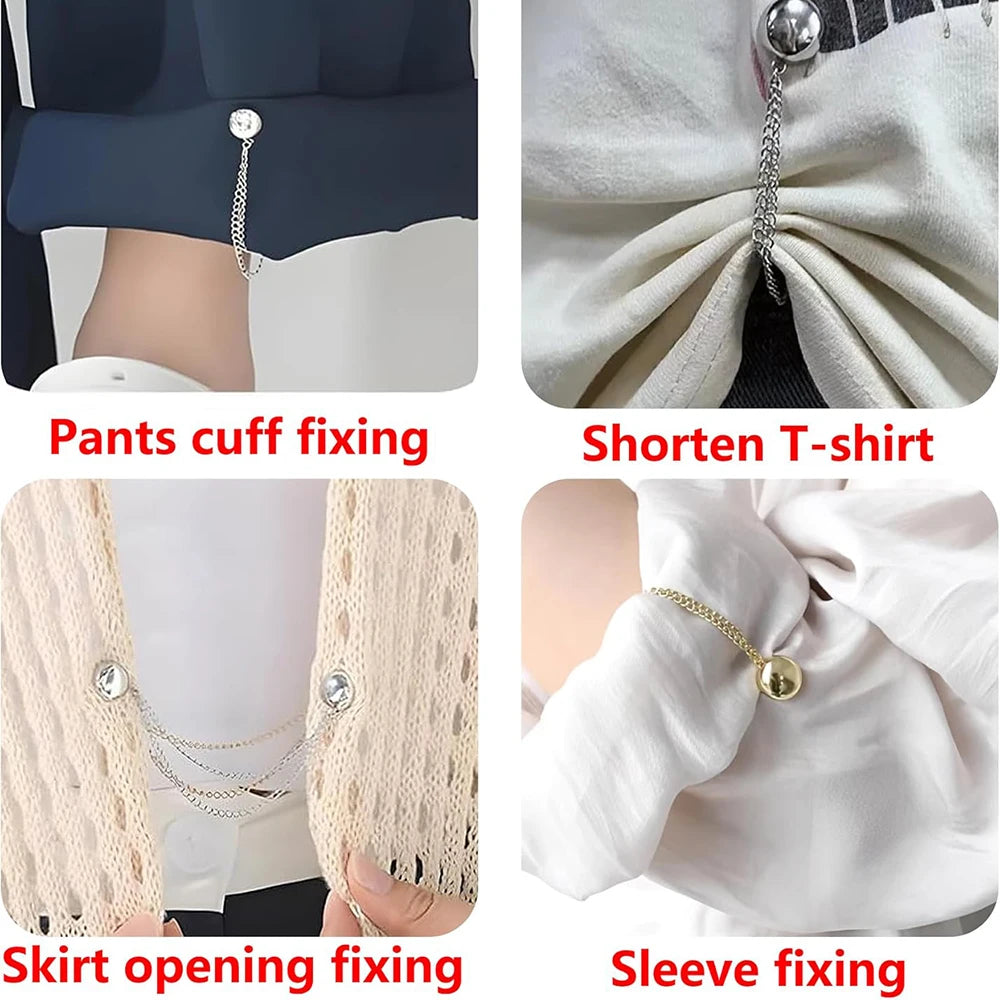 4PCS Magnetic Clothing Clips – No-Pin Fabric-Friendly Brooches for Scarves, Cardigans & Hijabs