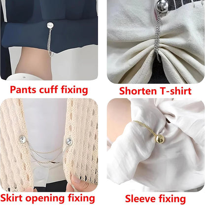 4PCS Magnetic Clothing Clips – No-Pin Fabric-Friendly Brooches for Scarves, Cardigans & Hijabs