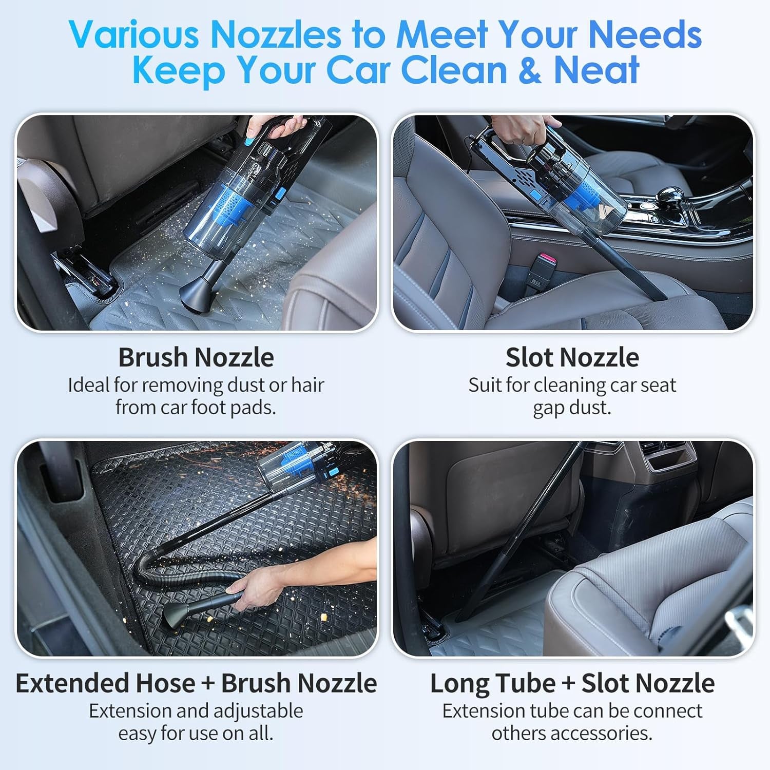 17-in-1 Premium Car Detailing Kit with Handheld Vacuum & Interior Cleaning Tools – Fast US Shipping
