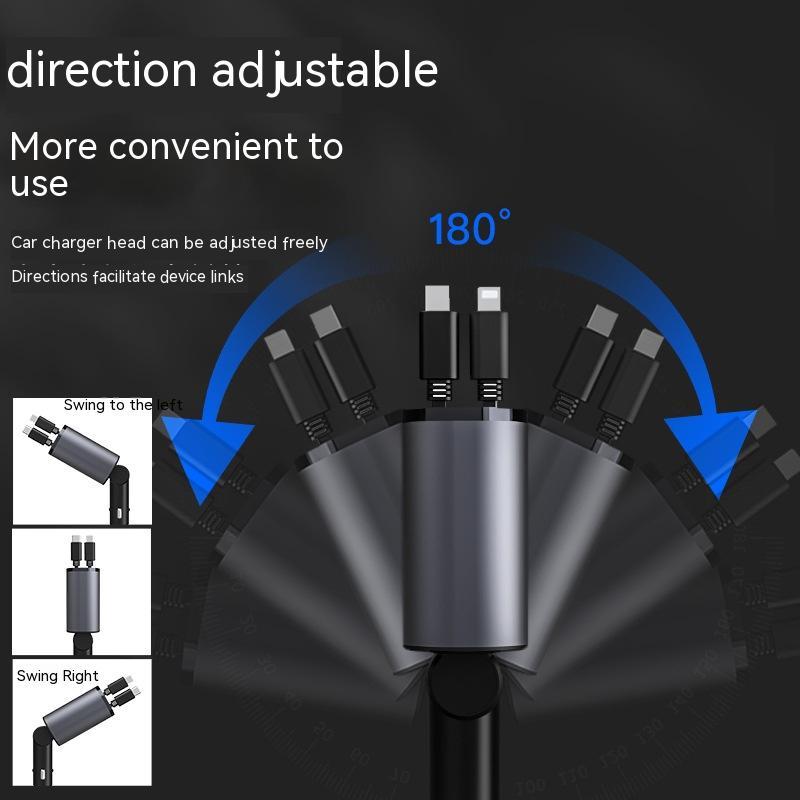 100 W USB‑C + USB‑A Metal Car Charger – Super Fast PD Charging Adapter