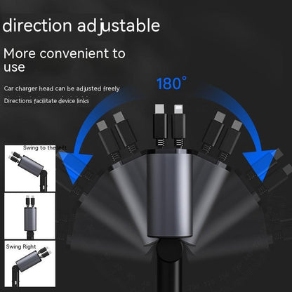 100 W USB‑C + USB‑A Metal Car Charger – Super Fast PD Charging Adapter
