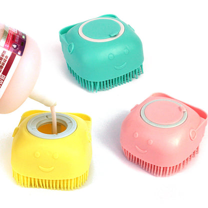 Silicone Dog Bath Massage Gloves Brush – Pet Grooming & Shampoo Dispensing Cleaning Tool for Dogs & Cats
